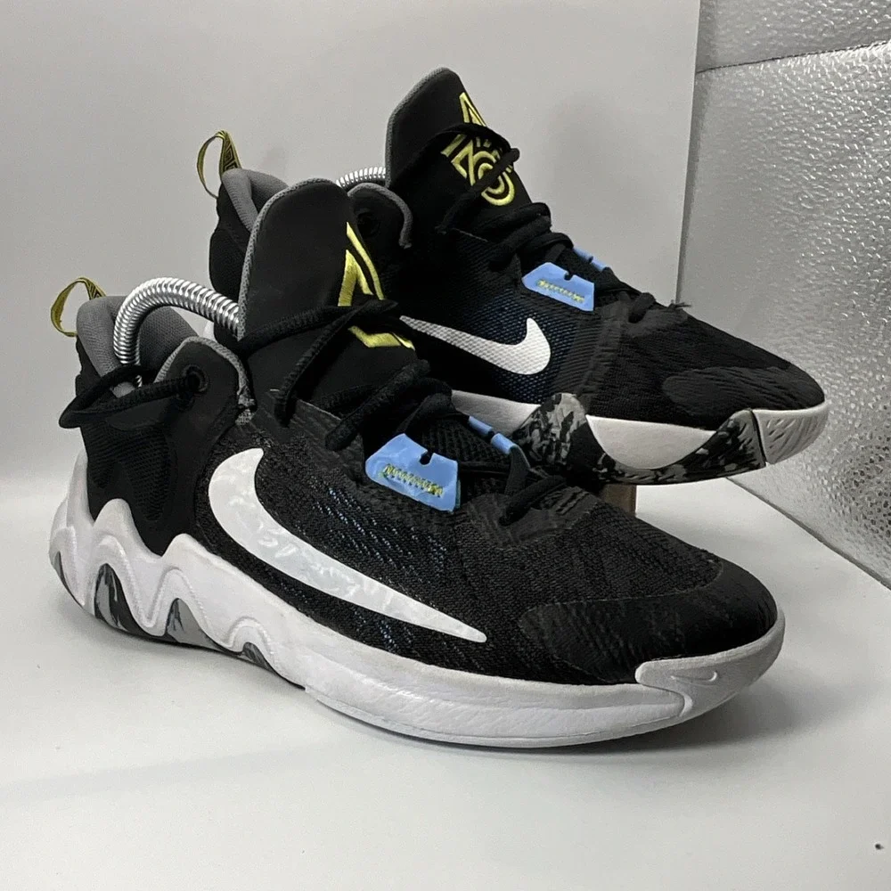 Nike Giannis Immortality‎ 2 Sneakers Black White Blue Boys 6Y